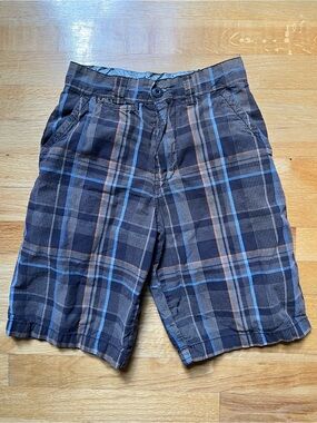 UNIONBAY Brown Plaid Shorts size youth 8